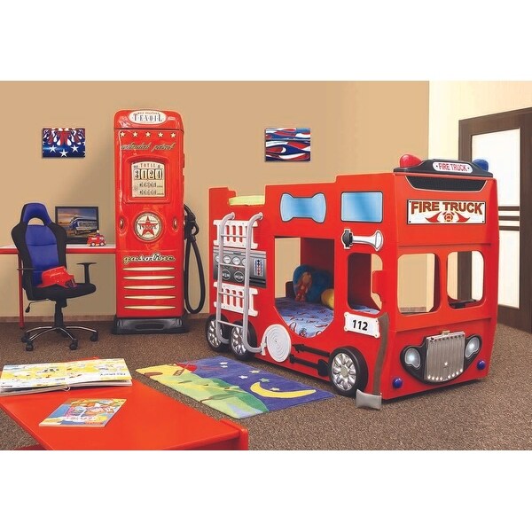 FIRE TRUCK Toddler Bunk Bed