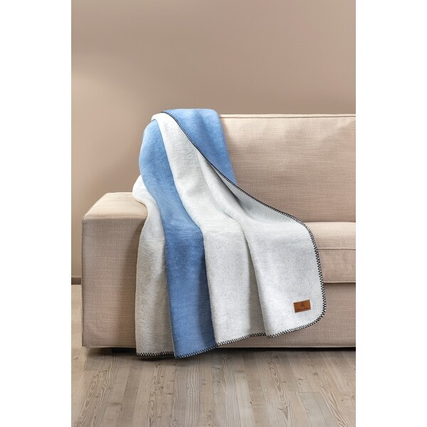 Brooks Brothers Striped Color Blocked Throw