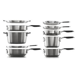 Select By Calphalon Space 10-Piece Stainless Steel Cookware Set