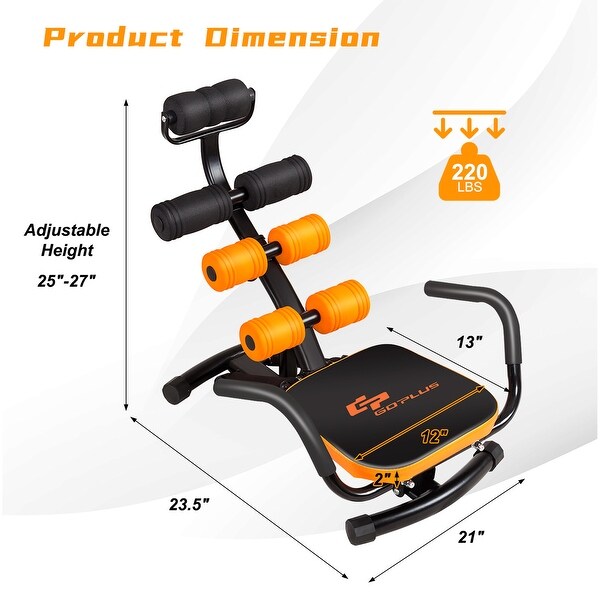 Costway Core Ab Trainer Bench Abdominal Stomach Exerciser Workout Gym