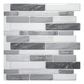 Art3d 10-Sheet Self Adhesive Backsplash Tile 12 in. x 12in. Marble Design