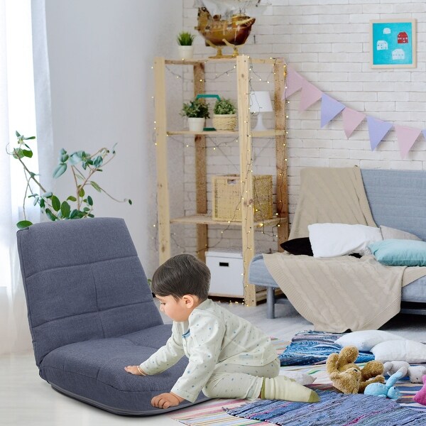 Folding Adjustable Padded Floor Chair for Meditation or Gaming Chair