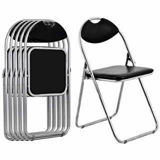 Costway 6 PCS U Shape Folding Chairs Furniture Home Outdoor Picnic