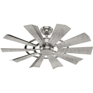 Hunter 44" Crescent Falls Galvanized Outdoor Fan and Wall Control