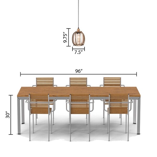 Brighton River of Goods Brushed Brass Oval Pendant Light with Clear Glass Shade - 7.5" x 7.5" x 11/70"