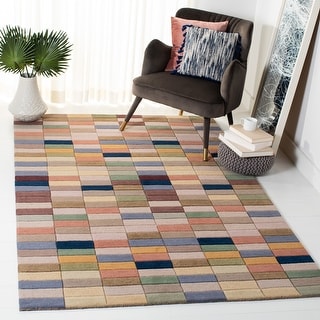 SAFAVIEH Handmade Rodeo Drive Casey Mid-Century Modern Abstract Wool Rug