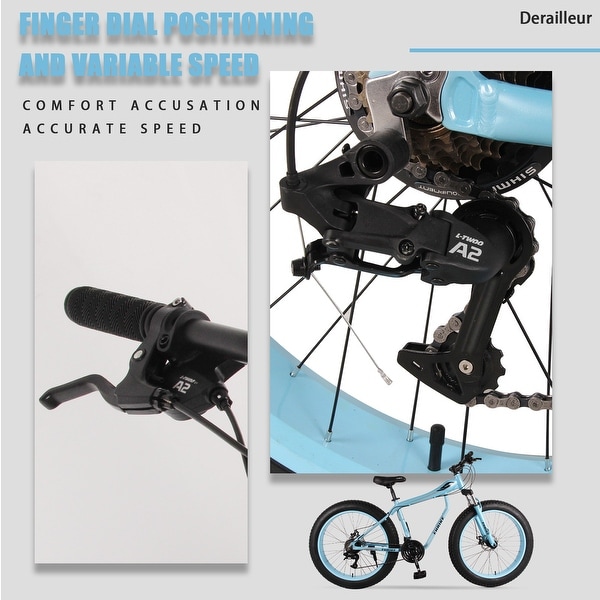 Fat Tire Bike For Mountain/snow/road, 26-Inch Wheels, 21-Speed, Aluminum Frame - 76.77x24.8x43.3in