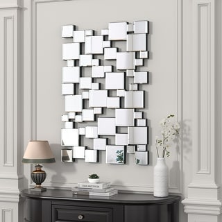 KOHROS Modern Rectangle Decorative Wall Mirror - 31.5x47.2x0.7"