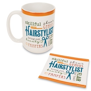 Occupational Ceramic Mug and Fabric Coaster Set