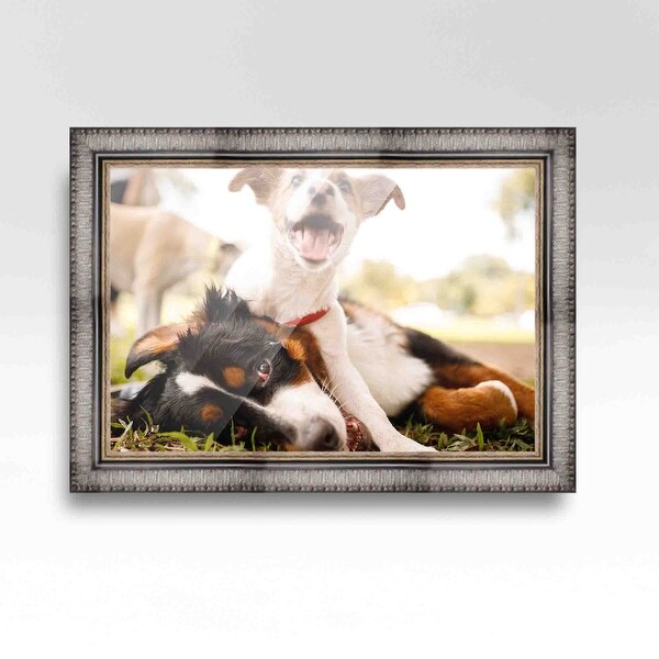 11x24 Black Picture Frame - Wood Picture Frame Complete with UV
