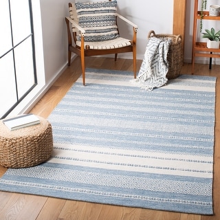 SAFAVIEH Handmade Striped Kilim Voula Modern Cotton Rug