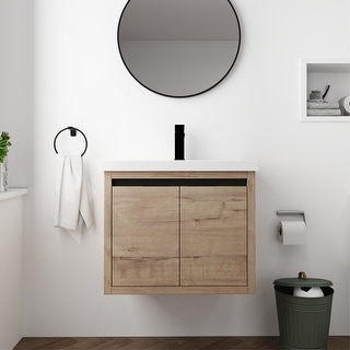Beingnext 24" Bathroom Vanity With Sink, Floating Bathroom Vanity With Soft Close Door