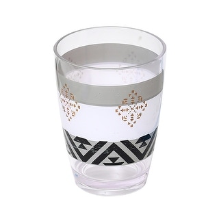 Kenya Bath Tumbler Cup Makeup Holder or Toothbrush Holder - White, Black, Grey, Gold - 3 L x 3 W x 4.4 H