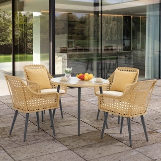 5-Piece Wicker Dining Set Outdoor Patio Dining Set