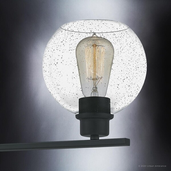 Luxury Utilitarian Bath Vanity Light, 8.5"H x 16.5"W, with Modern Farmhouse Style, Matte Black, by Urban Ambiance