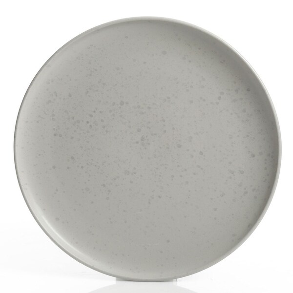 Gibson Home Speckled Stone 12-Piece Dinnerware Set in Matte Grey