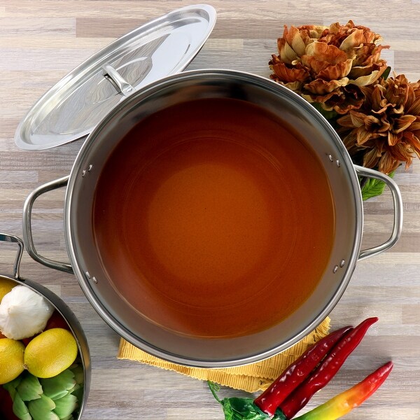 Gibson Everyday Whittington 16 Quart Stainless Steel Stock Pot with Lid