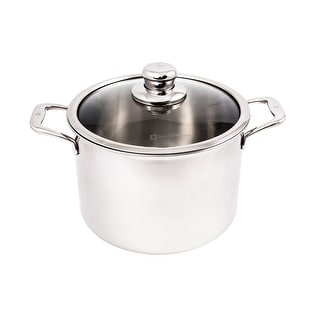 7.5L 24cm (7.9 Quart 9.5 Inch) Premium Clad Stainless Steel Induction Stock Pot With Lid