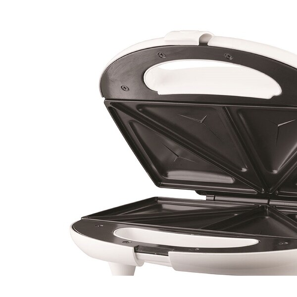 Brentwood TS-240W Non-Stick Compact Dual Sandwich Maker, White