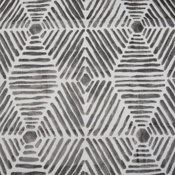 Bath Bliss Abstract Design PEVA Shower Curtain in Black & White