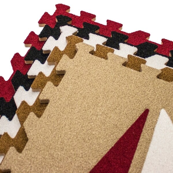 Matney Children Playroom Interlocking Puzzle Mat - Floor Carpet Foam Tiles for Kids Play (9 Tiles)