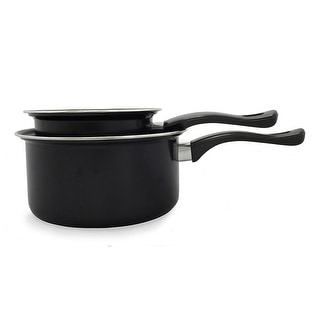 Brentwood BSP-1620 Black 1.5qt and 3qt Non-Stick Saucepan Set