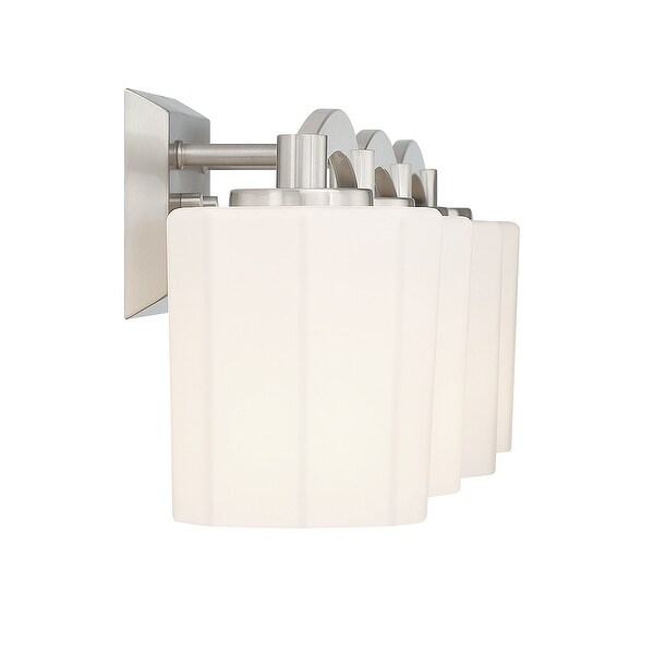 Whitney 4-Light Bathroom Vanity Light in Satin Nickel