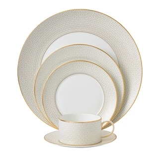 Wedgwood Gio Gold White 5-piece Fine Bone China Place Setting