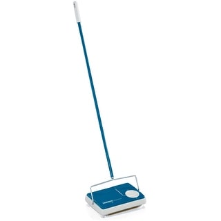 Triple Rotating Brushes Carpet Manual Sweeper - 11.0"L x 11.0"W x 44.0"H