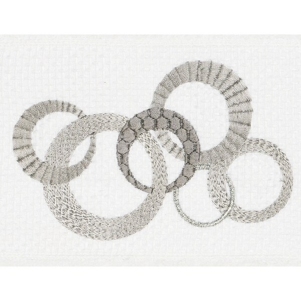 Authentic Hotel and Spa Turkish Cotton Circles Embroidered White 8-piece Towel Set