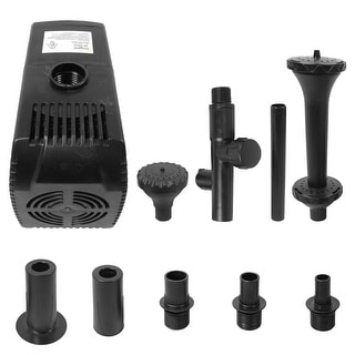 Sunnydaze Pond Pump with Filter and 3 Spray Heads 120-Volt Electric - 660 GPH - Black