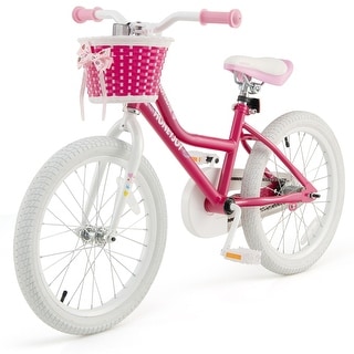 Gymax Kids Bicycle 18'' Toddler & Kids Bike w/Training Wheels for 6-8 - 48.8'' x 21.4'' x 28.5'' - 31.6''
