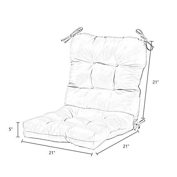 Breeze Floral 21-inch x 42-inch Outdoor Chair Cushion (Set of 2)