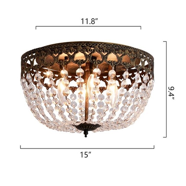 Maxax 4 - Light 15'' Chandelier Style Bowl Flush Mount