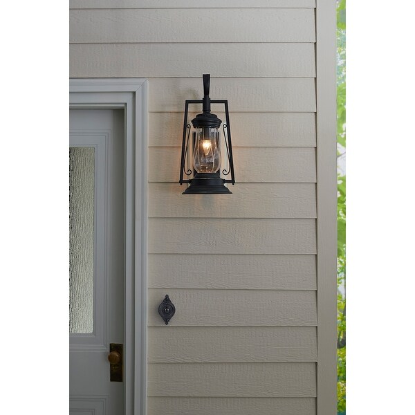 Kero 1-Light Outdoor Matte Black Wall Lantern