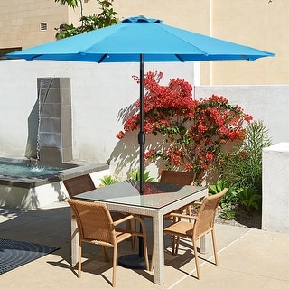 Clihome 9 ft Aluminum Patio Umbrella with Tilt-and-Crank