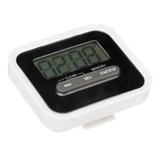 Digital Timer, Small Count Down/ UP Clock with Magnetic, Big LCD Display Black