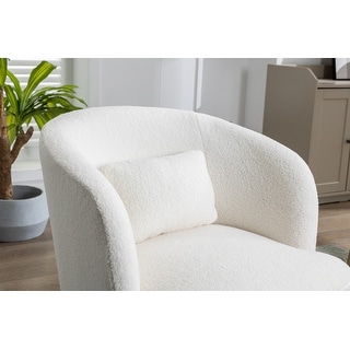 30.32"W Accent Chair Upholstered Curved Backrest Reading Chair Single Sofa