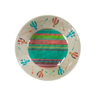 HiEnd Accents Cactus Design Melamine Bowl, 4 PC