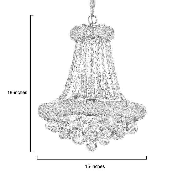 Isidra Chrome and Crystal 15-inch Chandelier
