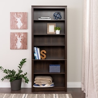 Prepac Home Office 6-Shelf Bookcase - 31.5" W x 77" H x 13" D