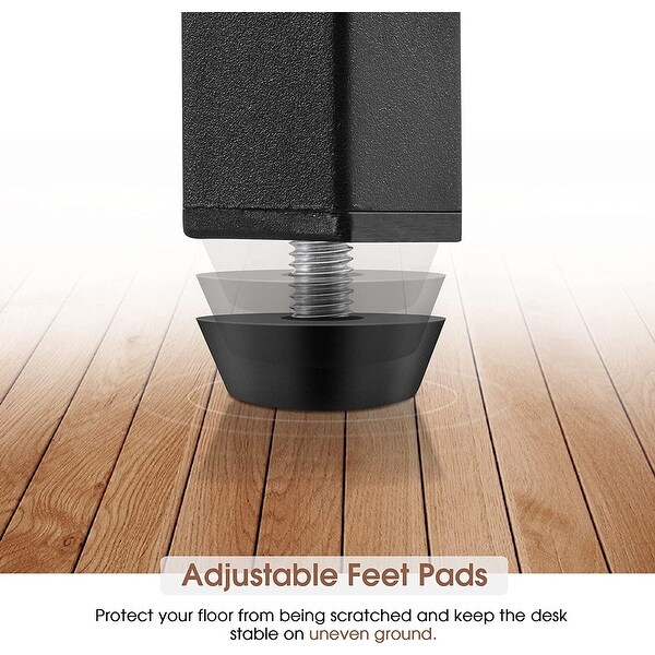 Ivinta Computer Desk with Shelves, Small Home Office Desk