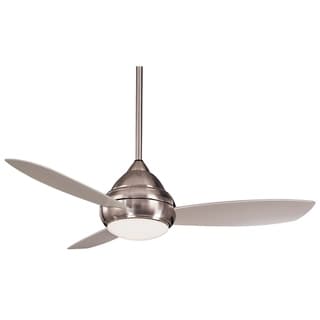 Concept I Wet 52" LED Ceiling Fan in Brushed Nickel Wet finish w/ Brushed Nickel Wet blades by Minka Aire