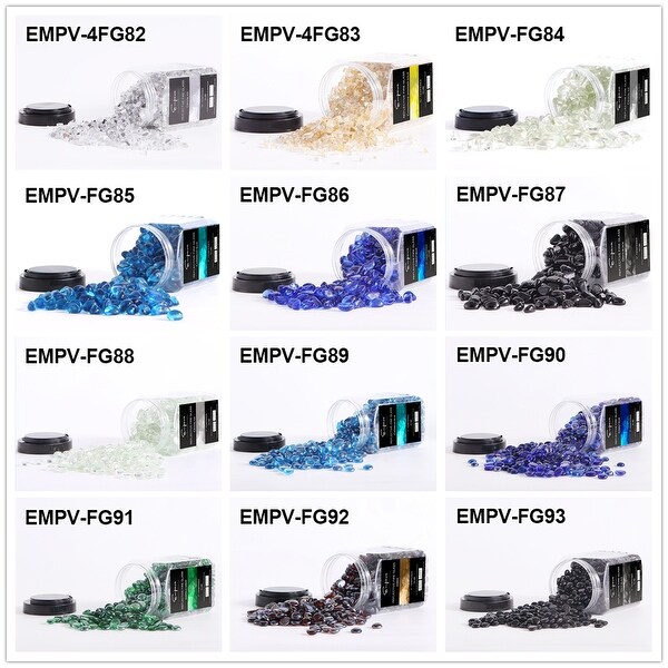 10 lbs. 1.0-in Emerald Green Drop Beads Reflective Fire Glass for Gas Fire Pit - 1.0"