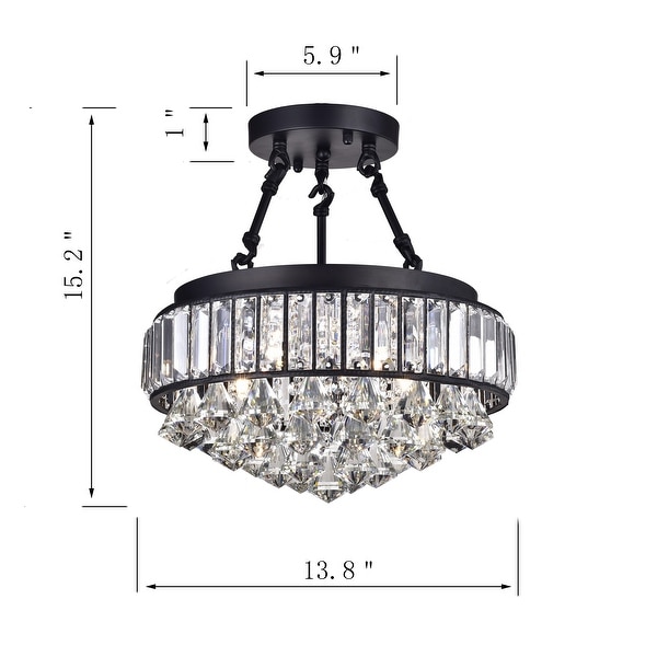 Aresi 4-Light Semi-Flush Mount