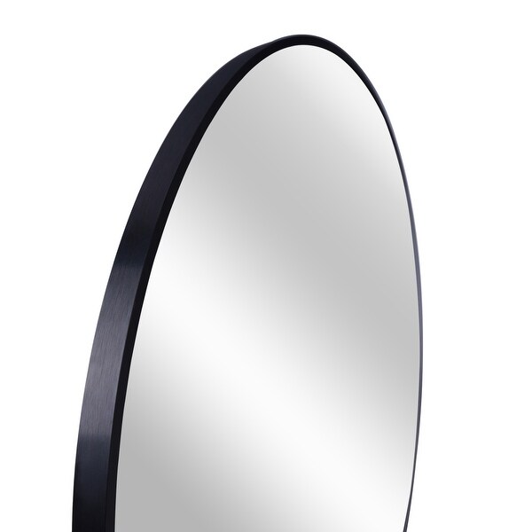 30 Inch Black Round Wall Mirror - 30 Inch