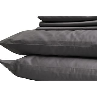Sleep & Beyond Organic Cotton Sateen Sheet Set Steel Grey