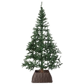 Foldable Christmas Tree Skirt Collar Basket, Ring Base Stand Cover