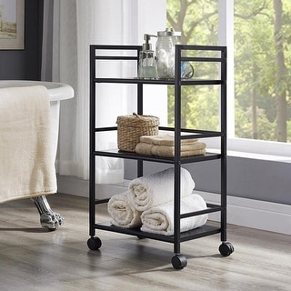 3-tier Rolling Black Utility Cart