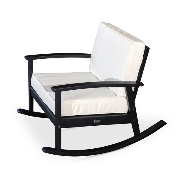 DTY Outdoor Living Longs Peak Eucalyptus Rocking Chair with Cushions